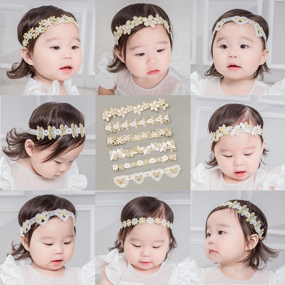 ✿Ready Stock✿ Baby Girl Lace Headband Kids Bow Headbands children's  Hairband Baby Flower Cute Hair Accessories