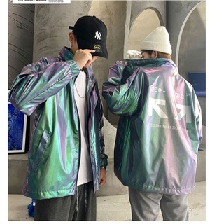 Buy Reflective Windbreaker Fall Winter Jacket Holographic Online in India 