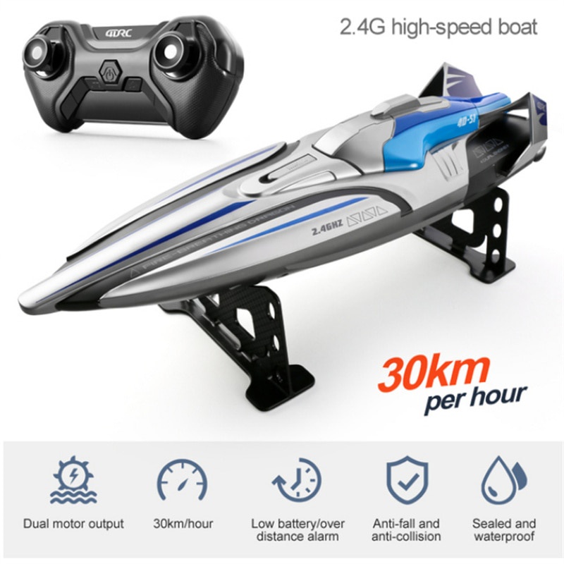 30KM/H RC High Speed Racing Boat Speedboat Remote Control Ship Water ...