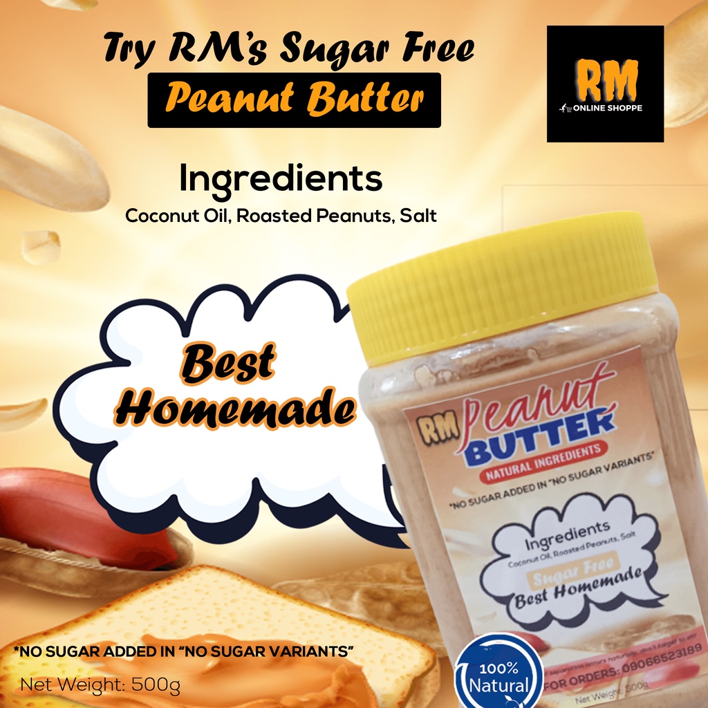 RM SugarFree Peanut Butter Keto Friendly No Added Oils Shopee Philippines