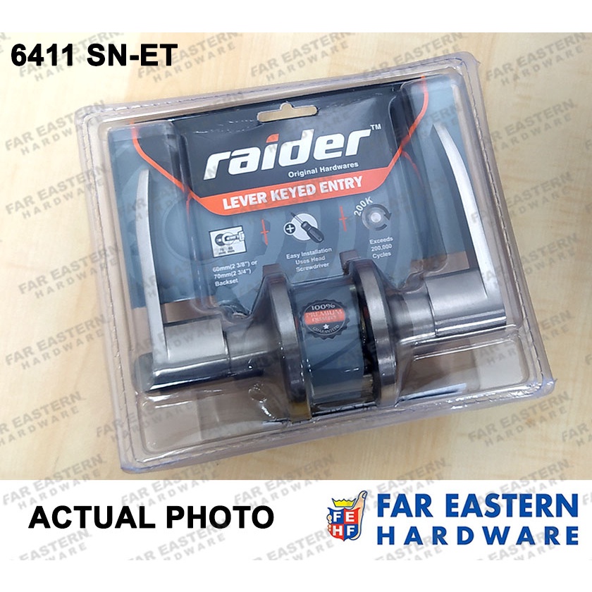 RAIDER Entrance Leverset Doorknob Lever Twist Lock Door Knob Set