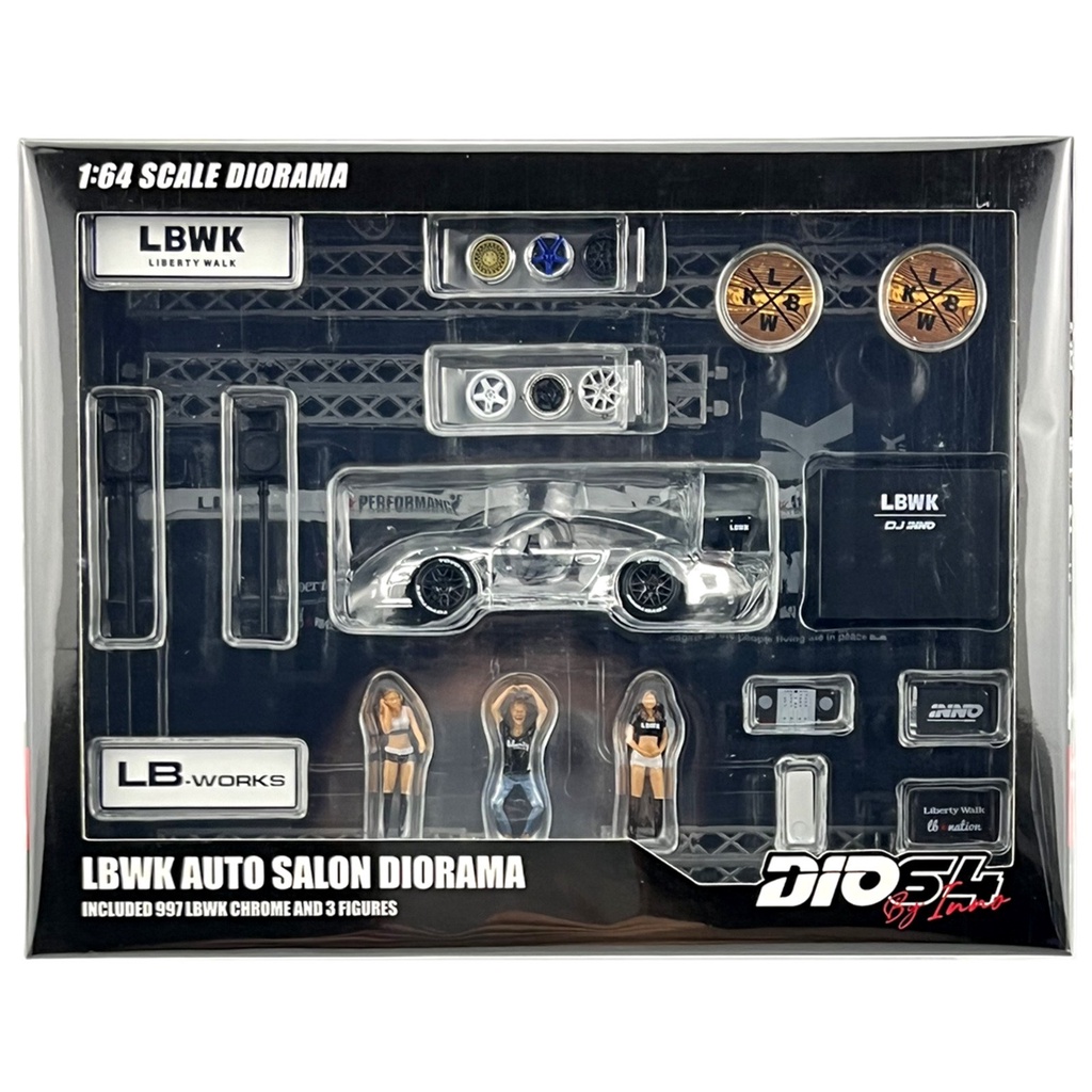 Inno64 1/64 LBWK Auto Salon Diorama + Takara Tomy 164 Star Cars