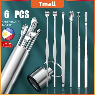 Ear Wax Removal Kit - Ear Pick Tools Stainless Steel 6 In 1 Ear