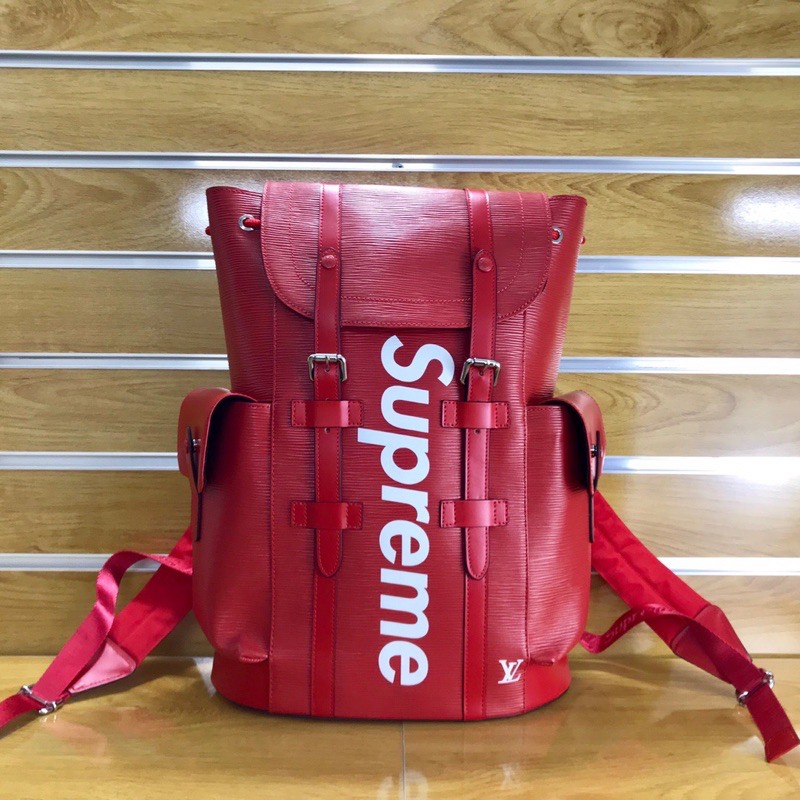 Supreme backpack clearance leather