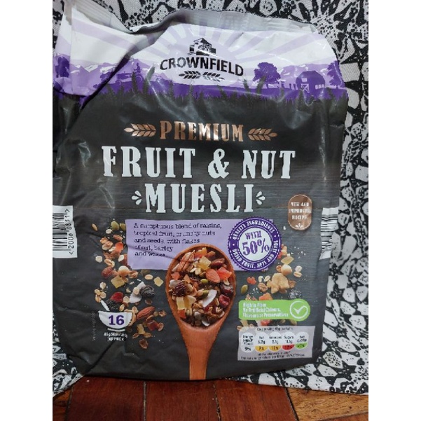 Crownfield Fruit and Nut Muesli 750g Shopee Philippines