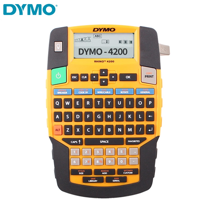 DYMO Rhino 4200 industrial Label Maker Flexible Nylon Vinyl Label Tape ...