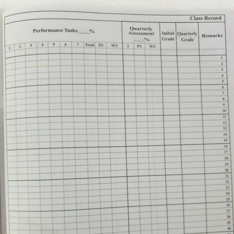 Class Record for Elementary Kinder & Grade 1 to 6 New Revised Grading ...