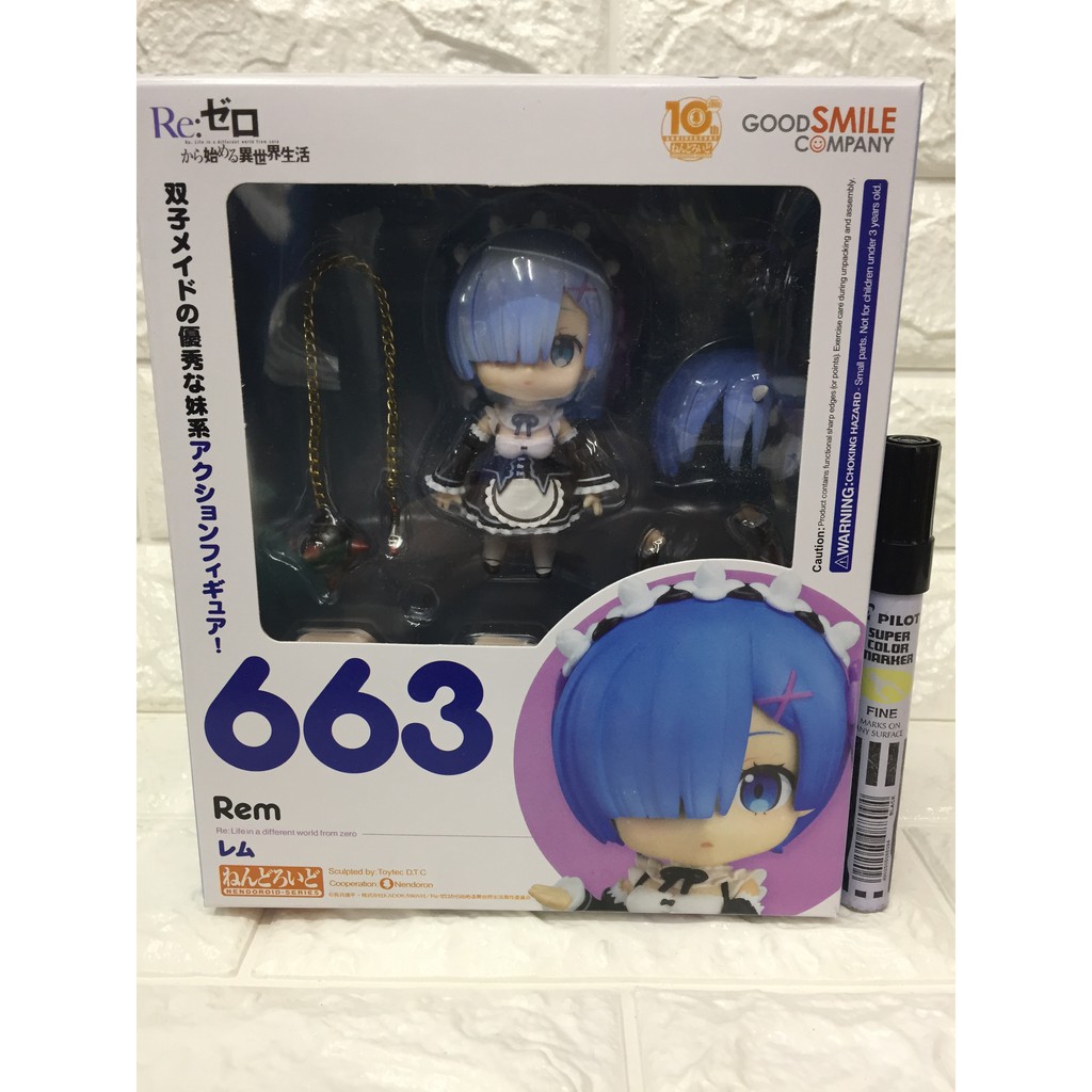 Nendoroid #663,#732 Re:Zero Rem,Ram Rem Blue,White Anime Collectible ...