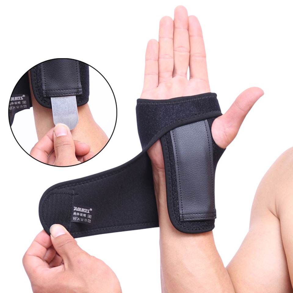 Aolikes 1Pcs Protective Wrist Support Carpal Tunnel Hand Splint Sprains