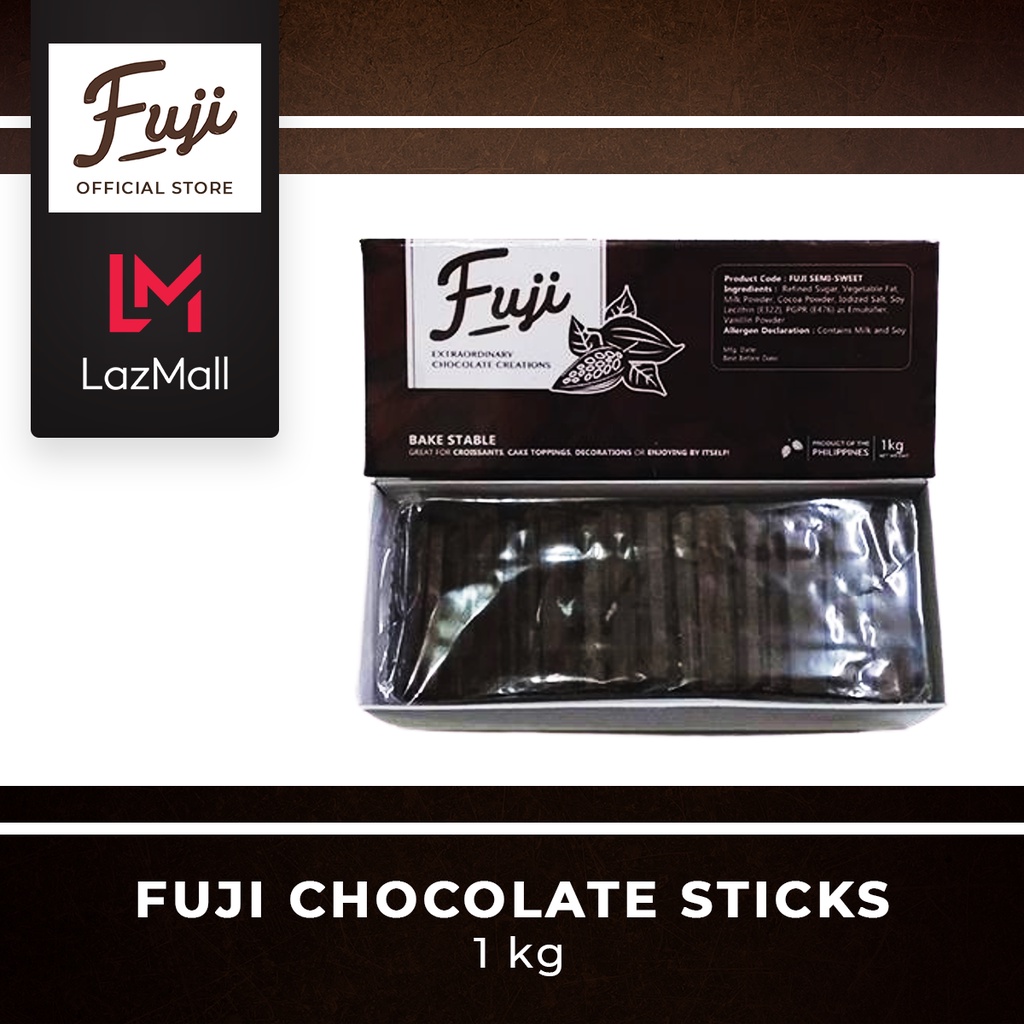 Fuji Chocolate Sticks in a Box (Semisweet) 1 kilo Fuji Stick | Shopee  Philippines