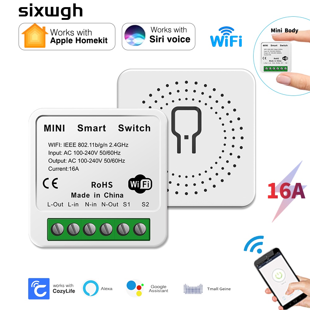 16A Homekit Wifi Smart switch support Siri Google Alexa voice