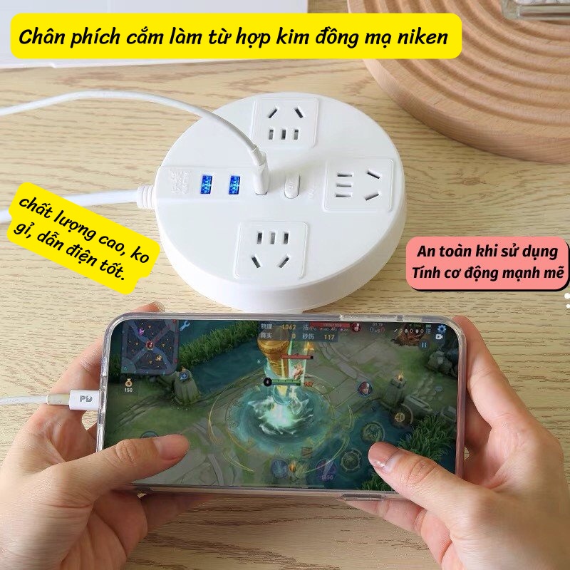 Electrical Socket Power Socket with 3 Types of Smart Charging Ports ...