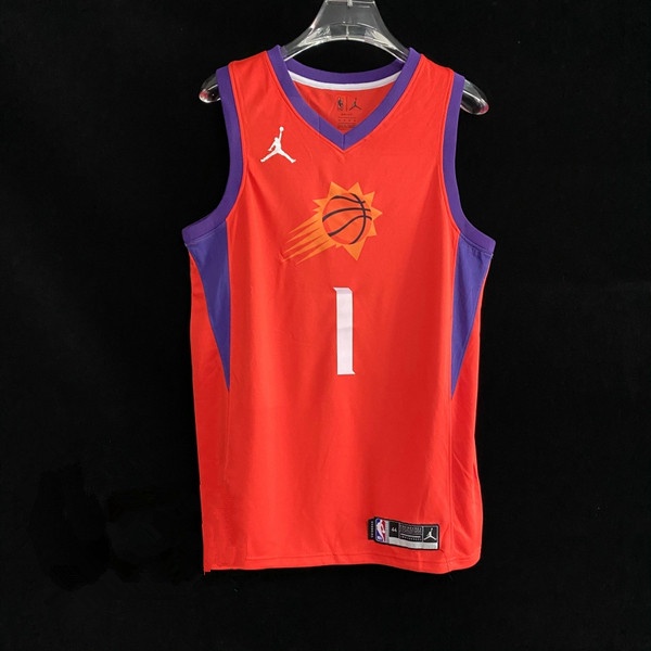 Basketball Mens Jersey Phoenix Suns #1 Devin Booker Heat Pressing ...