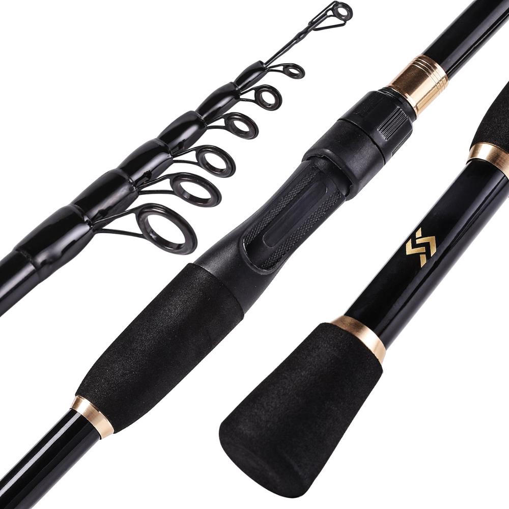 Spinning / Casting Telescopic Fishing Rods Portable 1.8M-2.4M Carbon ...