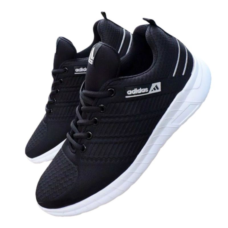 !! Adidas Running Shoes Special Casual Sneakers Line Embossed Black ...