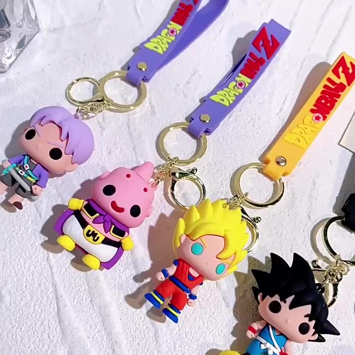 Cute Cartoon Keychain Dragon Ball Goku Vegeta Trunks Piccolo Frieza ...
