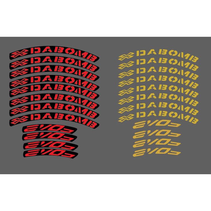 Da Bomb Rim Decals 12 Pcs | Shopee Philippines