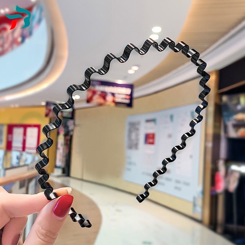 Iron Headband Wavy Hairpin Face Wash Bangs Facial Mask B | Shopee ...