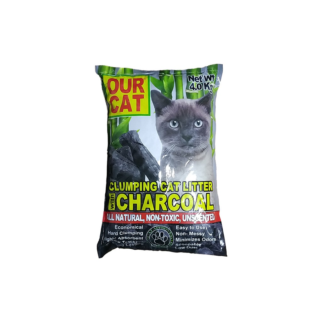 Our Cat Clumping Cat litter with Charcoal (4kg) Shopee Philippines