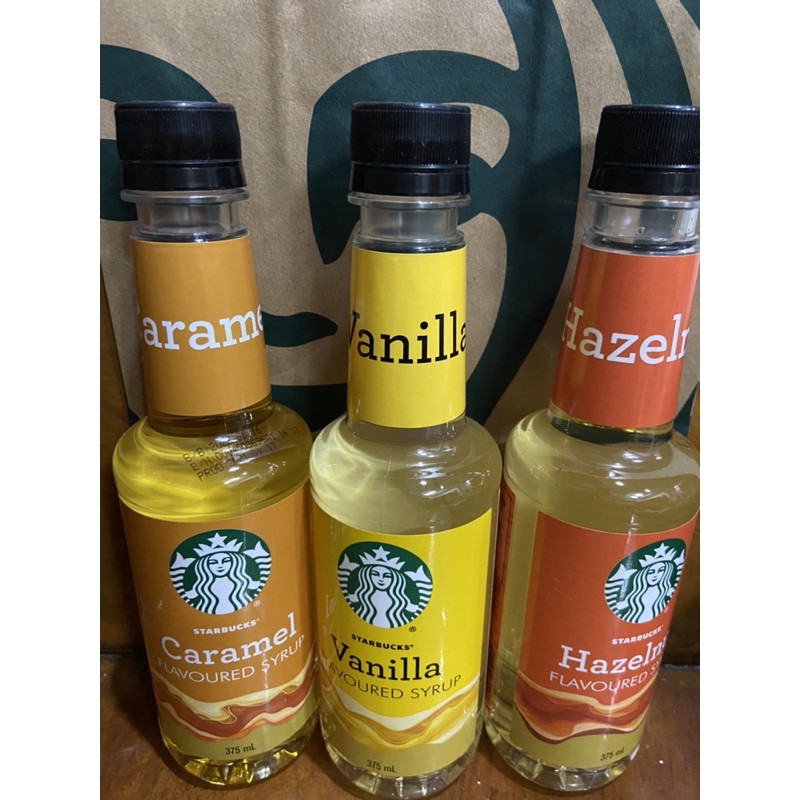 Starbucks Vanilla Caramel And Hazelnut Flavored Syrups Shopee