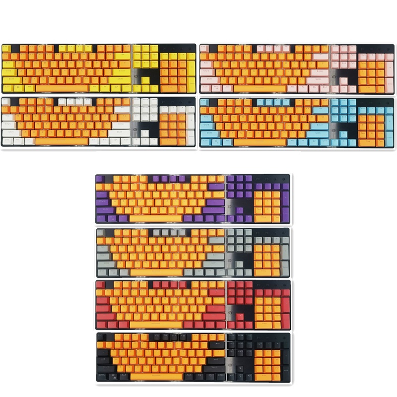 64kinds Double Color DIY KeyCaps for Mechanical Keyboard 61 87 104 ...