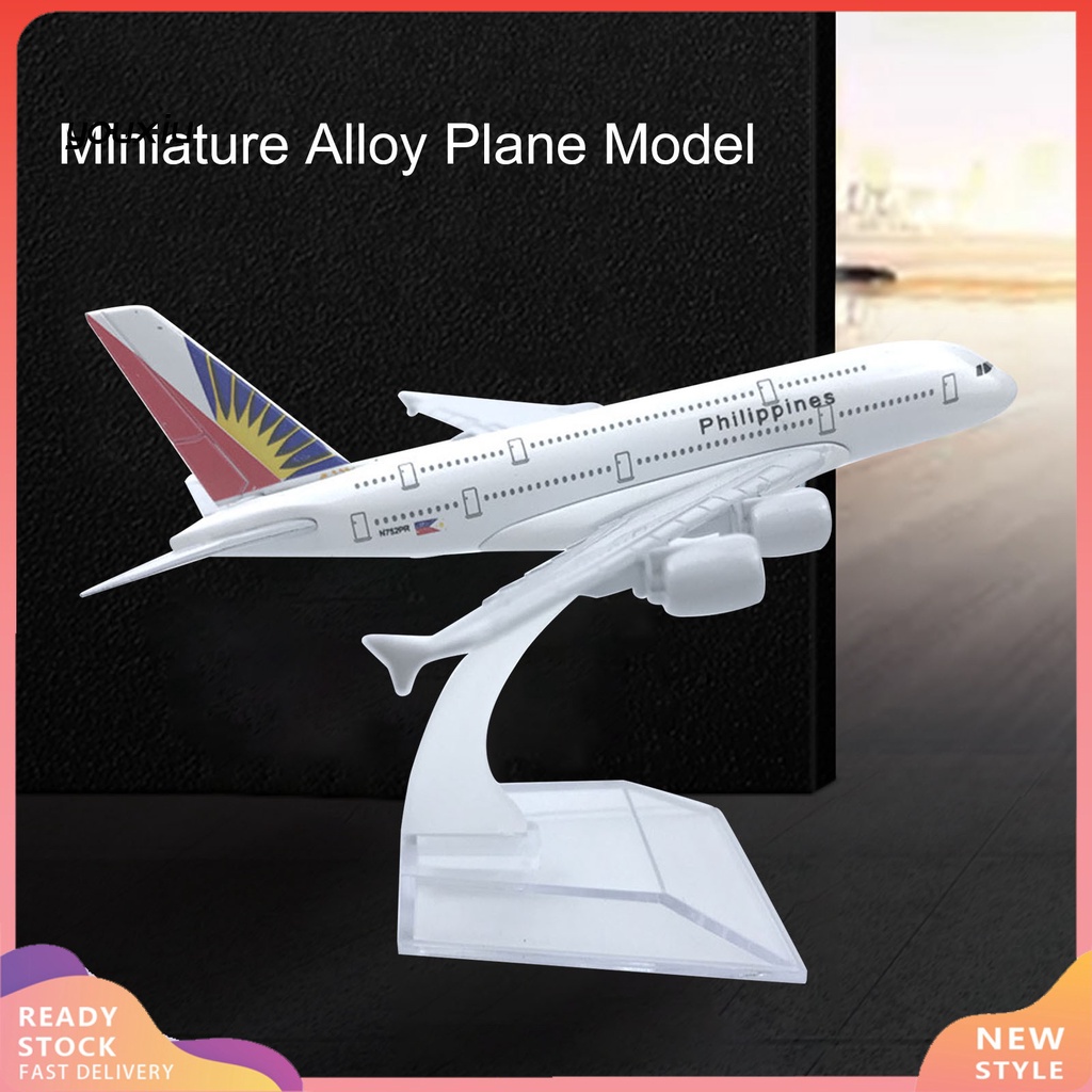 youxiu 16cm Airplane Model Clear Outline Collectible Desktop Ornament Philippine Airlines 380