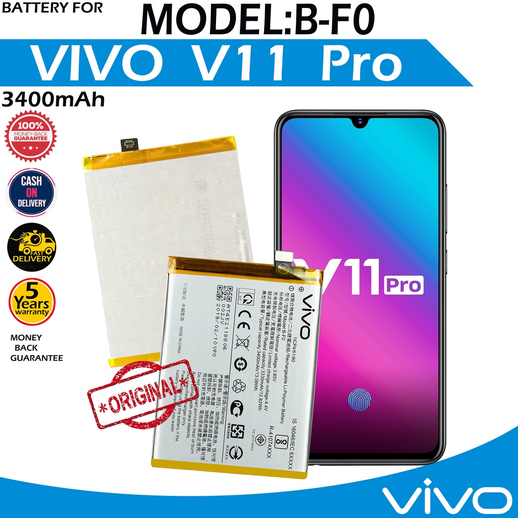 Vivo V11 Pro Battery Model B F0 High Quality Capacity 3400mah Shopee