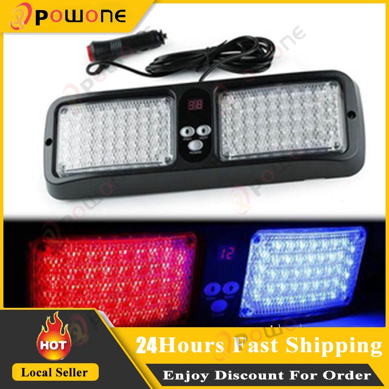 86LED Windshield Police Strobe Lights Sun Visor Emergency Hazard ...
