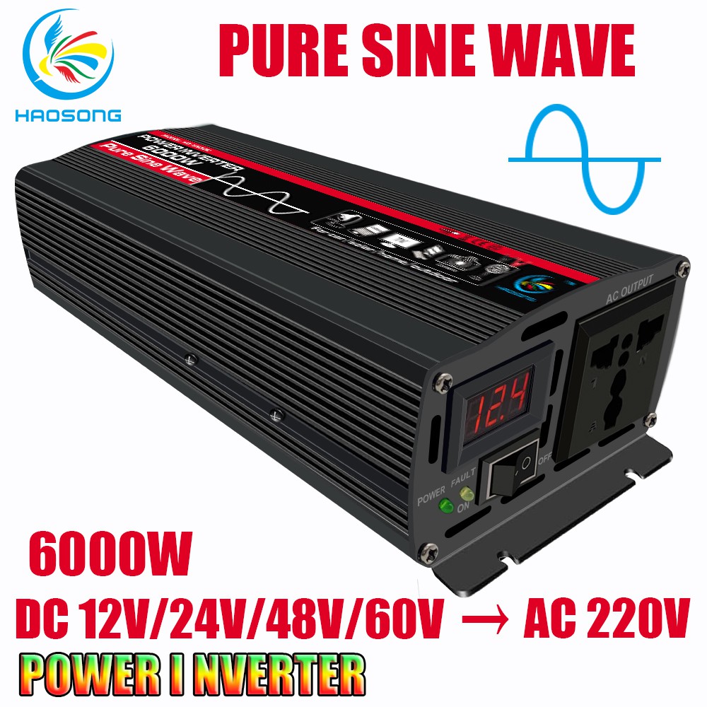 4000W Pure Sine Wave Power Inverter Supply 12V DC To 220V AC Peak Power 8000w Used For Rv Car Solar System - View #4