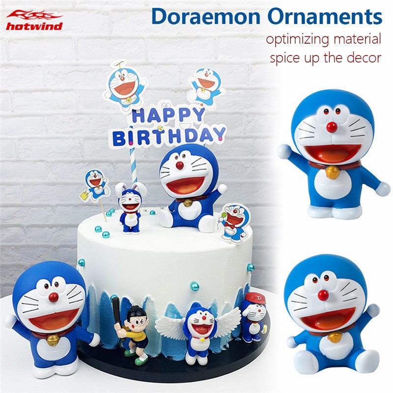 HW Doraemon Cake Deoration Ornaments Figure Cake Topper Anime Theme ...