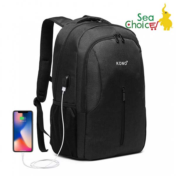 Sea Choice Large Backpack with USB Charging Port Travel Laptop Backpack