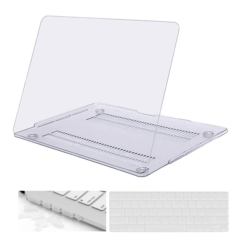 (1-Set) Crystal Clear PC Hard Shell Case for MacBook Pro13 Pro14 Pro15  Pro16 Air13 Air15 M1 M2 M3 M4