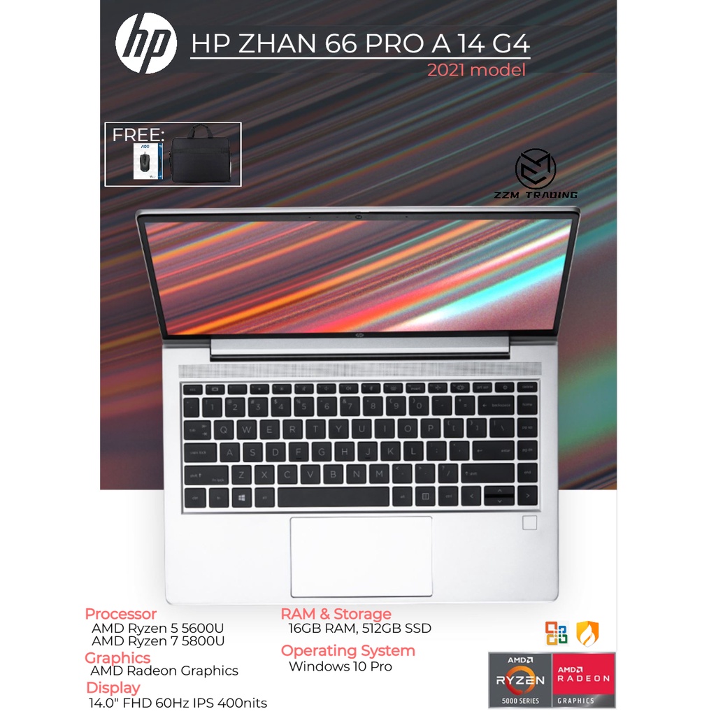 HP ZHAN 66 Pro A 14 G4 2021 Model Ryzen 5 5600U/ Ryzen 7 5800U 14.0