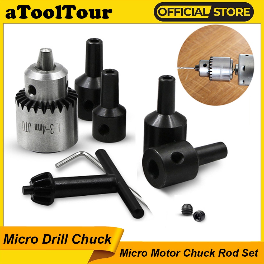 Micro Motor Drill Chucks JT0 with Adapter 4mm 5mm 6mm 8mm Cartridge