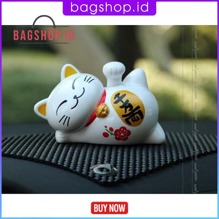 Miniature Cat Maneki Neko Display Car Solar Power Cat Hockey Kf40 ...
