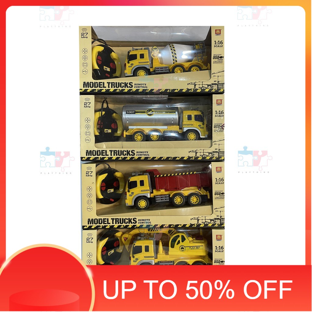 Remote Controlled Construction Trucks (Dump Truck, Backhoe, Concrete ...