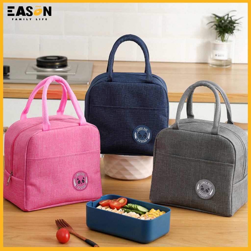 EasonShop COD Insulation HOT-COLD Lunch Bag Canvas Bags Fresh Handbag ...