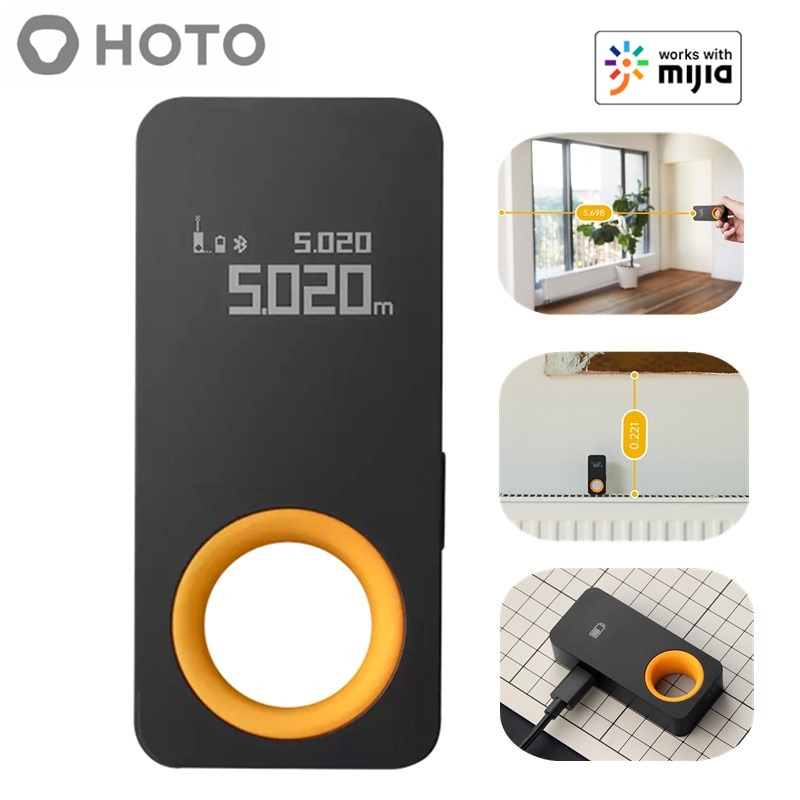 New HOTO Tape Measure, Smart Laser Rangefinder, Intelligent, 30M, OLED