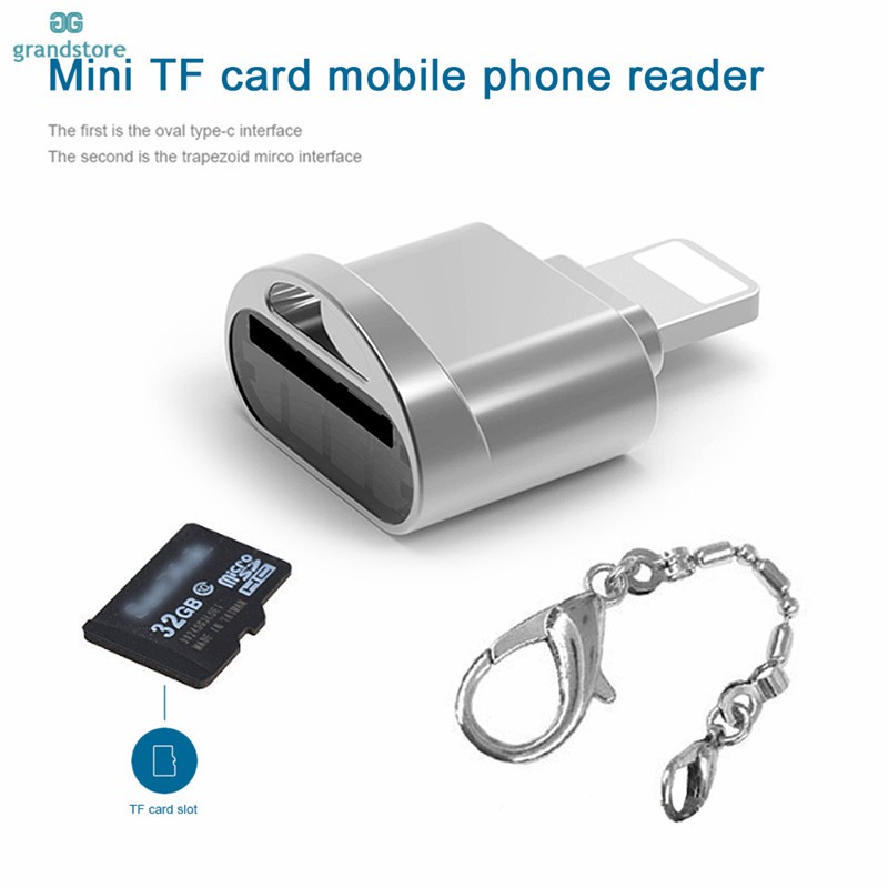 GS Portable Mini Card Reader USB Lightning SD TF Memory Card Reader OTG ...