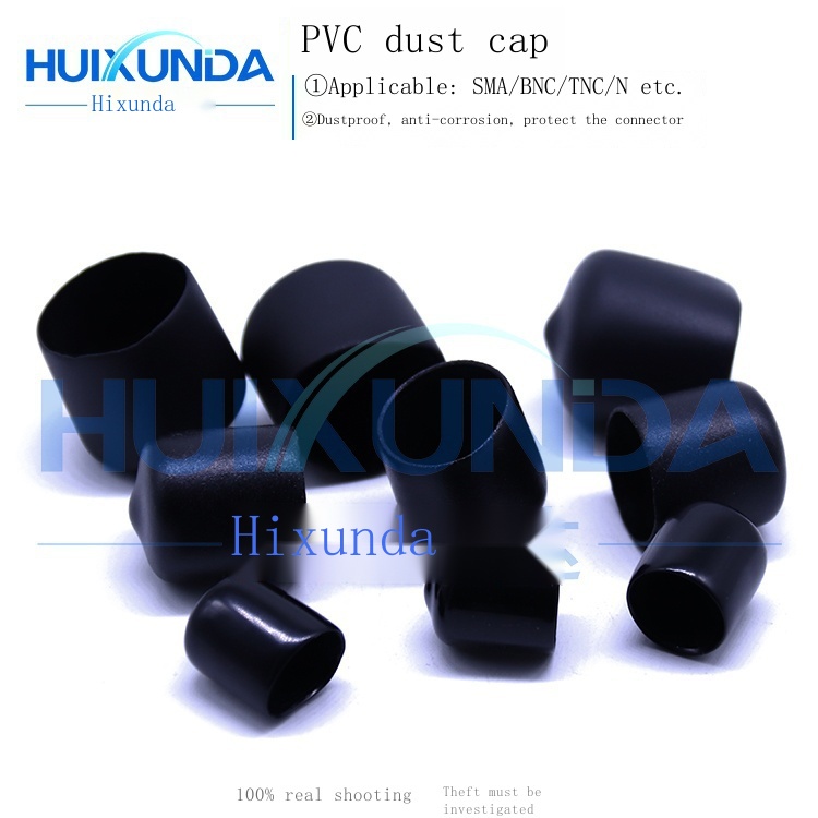 PVC dust cap Coaxial connector protective sleeve SMA/BNC/TNC/N black