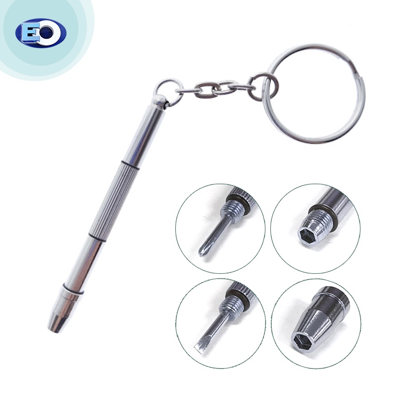 EO Multifunction Eyeglasses Screwdriver with Keyring Shopee