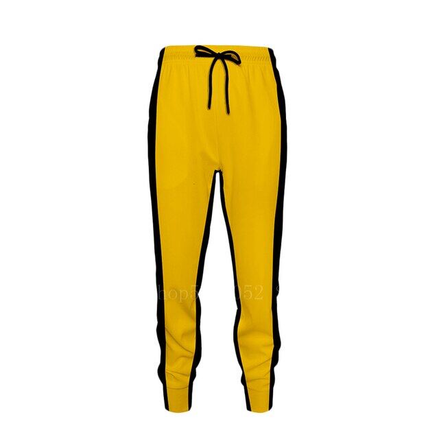 Bruce Lee Classic Yellow Kung Fu Uniforms Man Chinese Cosplay Costume Game Of Death Tracksuit