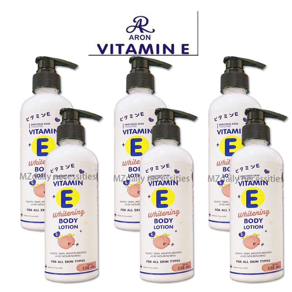 ( Set of 6 ) Vitamin E Whitening Body Lotion 230ml Precious Skin