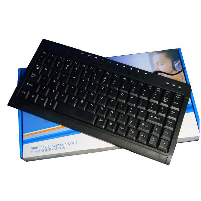 Multimedia Computer PC Compact Mini Keyboard L100 (BLACK) | Shopee ...