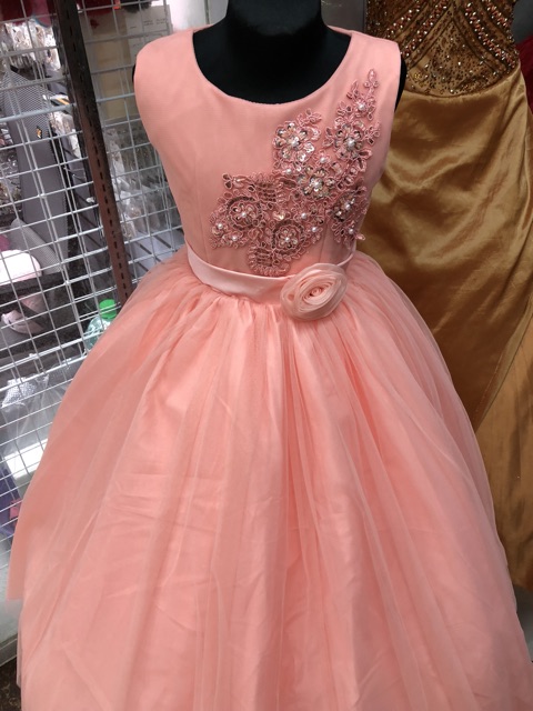 Peach gown for kids store