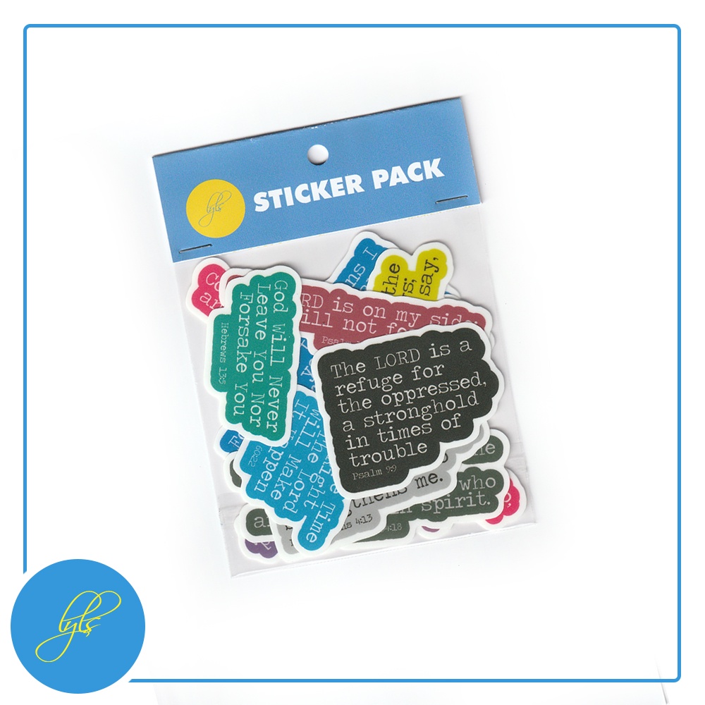 Bible Verse Sticker Set M4 12pcs Tiny Waterproof Vinyl Sticker for