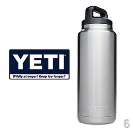 □✻Yeti Tumbler Rambler 36oz Stainless Bottle Keep Your Drink Last Silver  Only