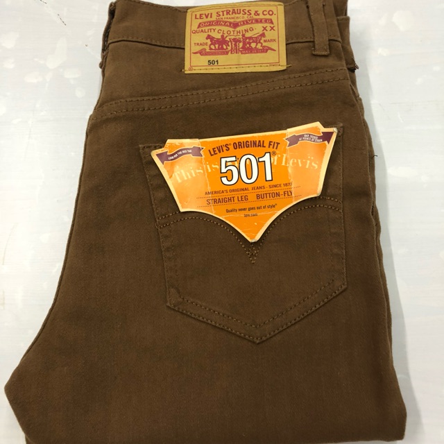 Brown 501 hotsell levi's jeans