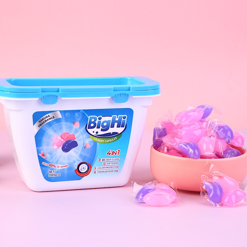 Laundry pods Bighi Detergent Liquid Capsules Beads Premium Perfume Long