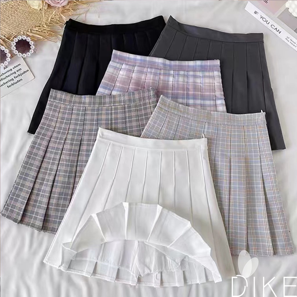 XS-3XL Korean high waist skirt plus size mesh short Plaid skirt ...